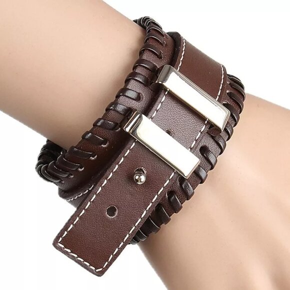 Simple String Bracelet Cool Street Accessories Leather Bracelet Men's Bracelet - Picture 9 of 14